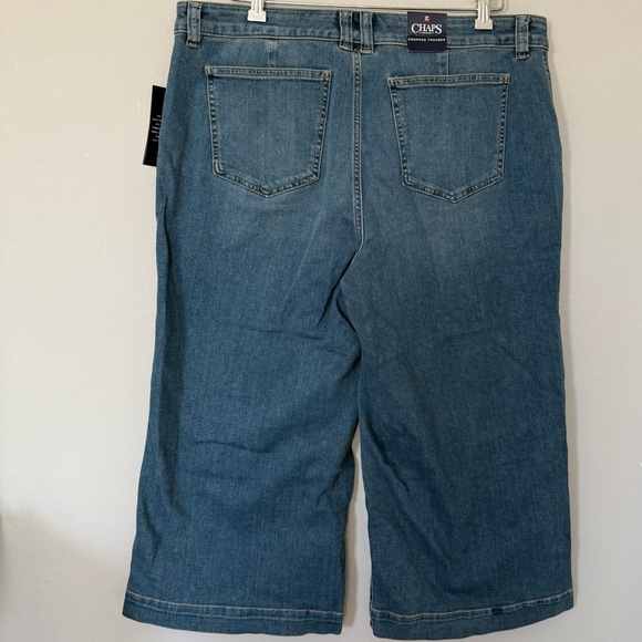Chaps Blue Denim Jeans Cropped Pants - Picture 7 of 13